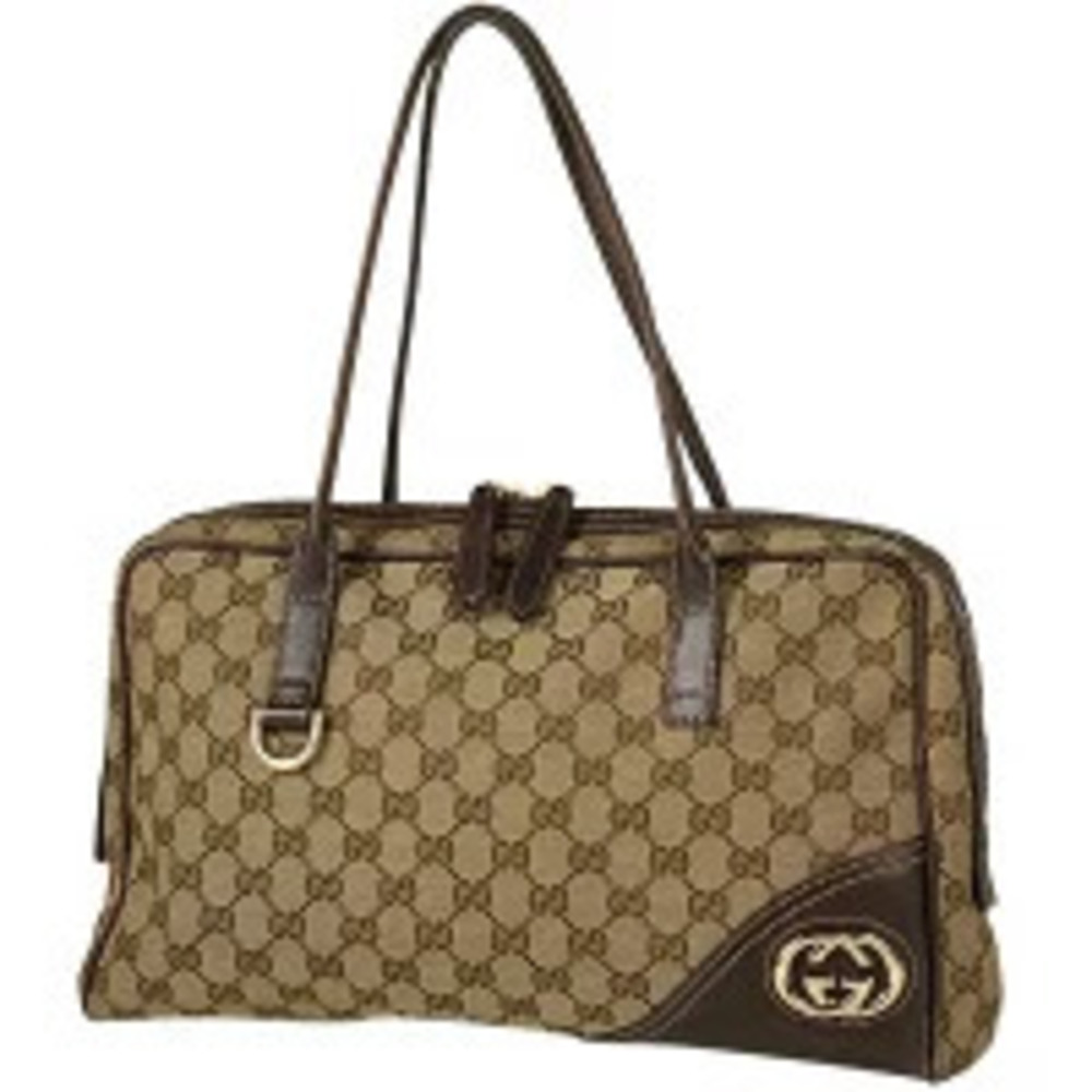 Gucci GG 2way Shoulder Bag canvas brown